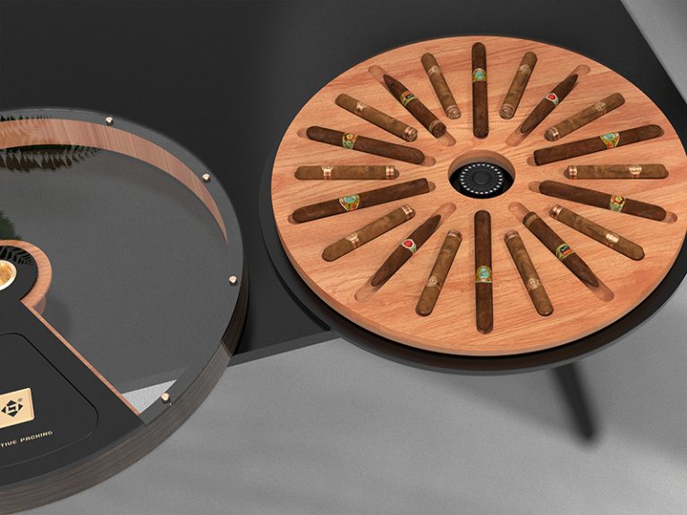 GatherJoy Rotating Connoisseur Cigar Table Specs Image